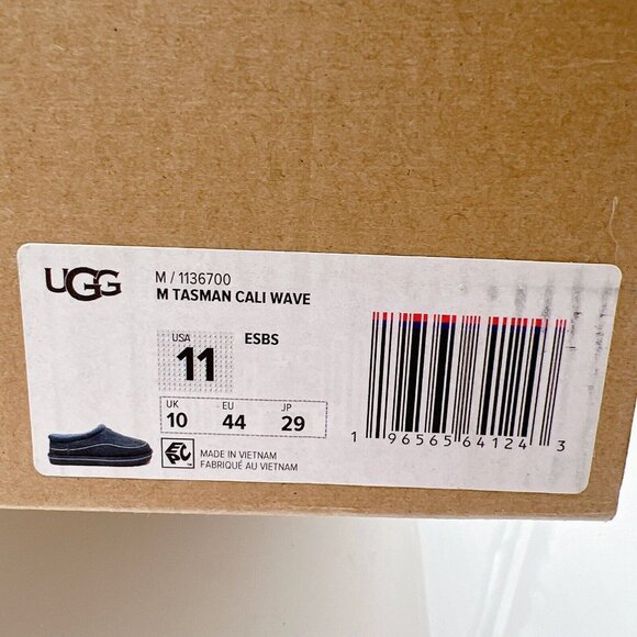 UGG TASMAN CALI WAVE BLUE SUEDE/ SHEEPWOOL SLIPPERS S/N 1136700 Mens US 11 D - Picture 14 of 14